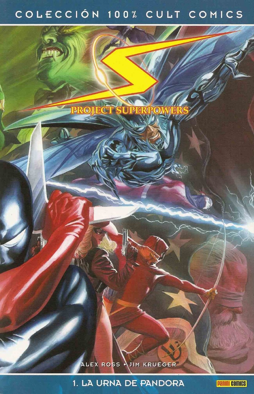 Portada ampliada de Project Superpowers (100por100 Cult Comics)(de A.Ross y J.Krueger)(Ed.Panini)(2006)