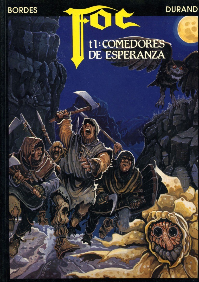 Portada ampliada de Foc (de Y.Bordes y R.Durand)(Ed.Zinco)(1991)
