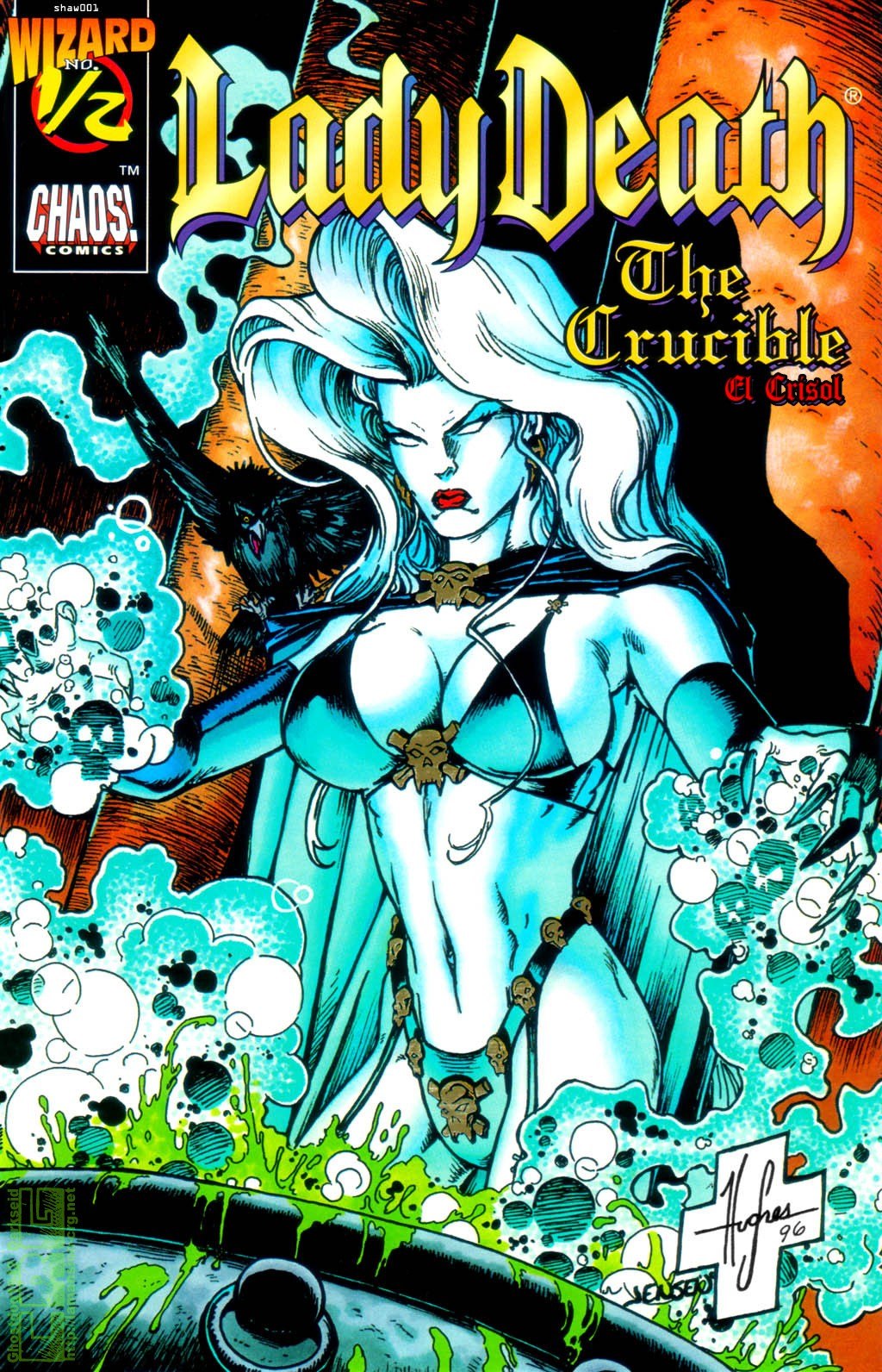 Portada ampliada de Lady Death The Crucible
