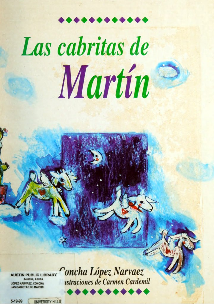 Portada ampliada de Las cabritas de Martín
