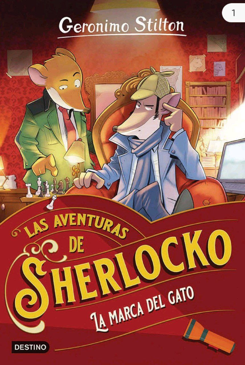 Portada ampliada de LAS AVENTURAS DE SHERLOCKO La Marca del Gato