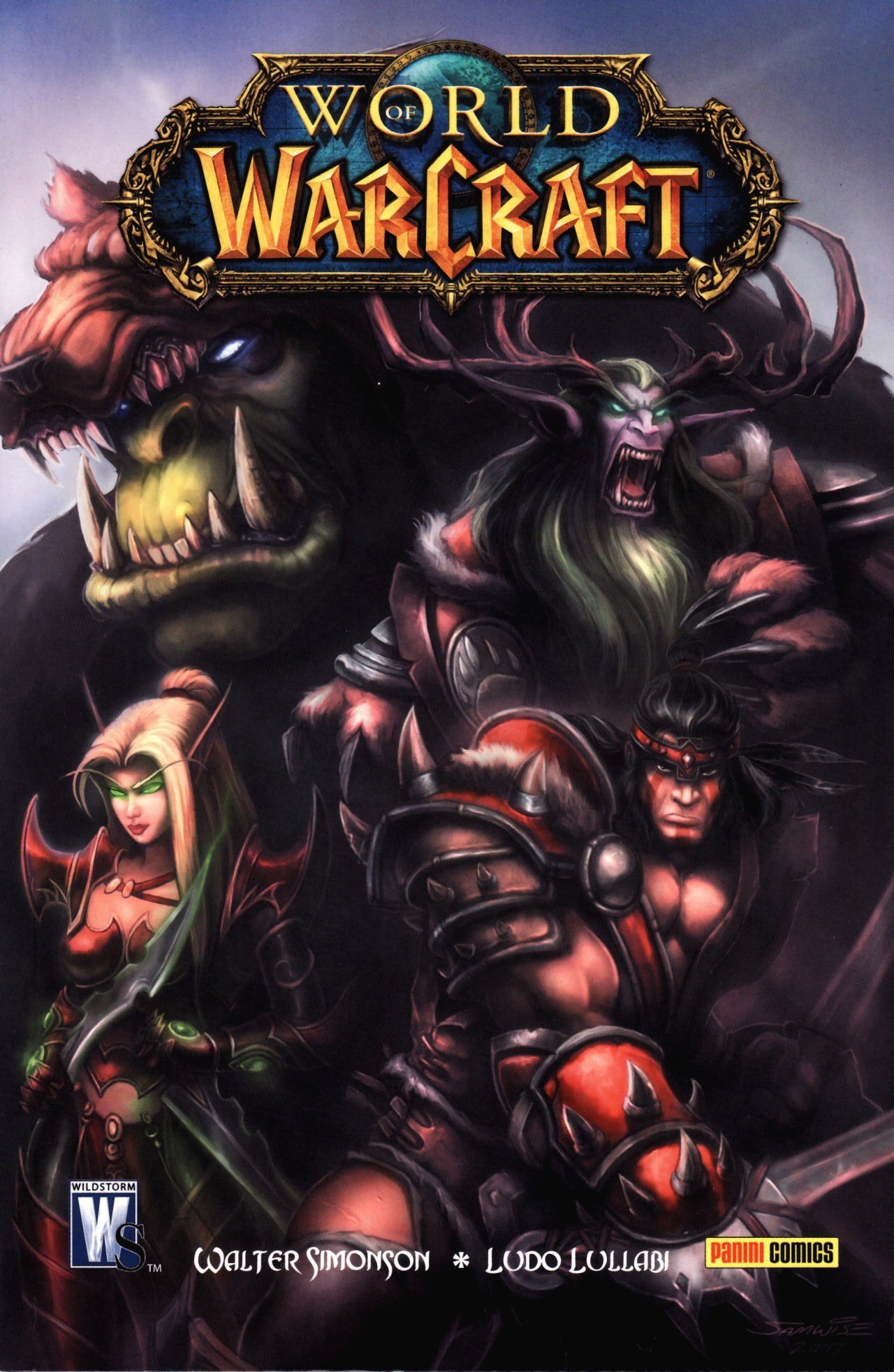 Portada ampliada de World of Warcraft (de W.Simonson y L.Lullabi)(Ed.Panini)(2008)