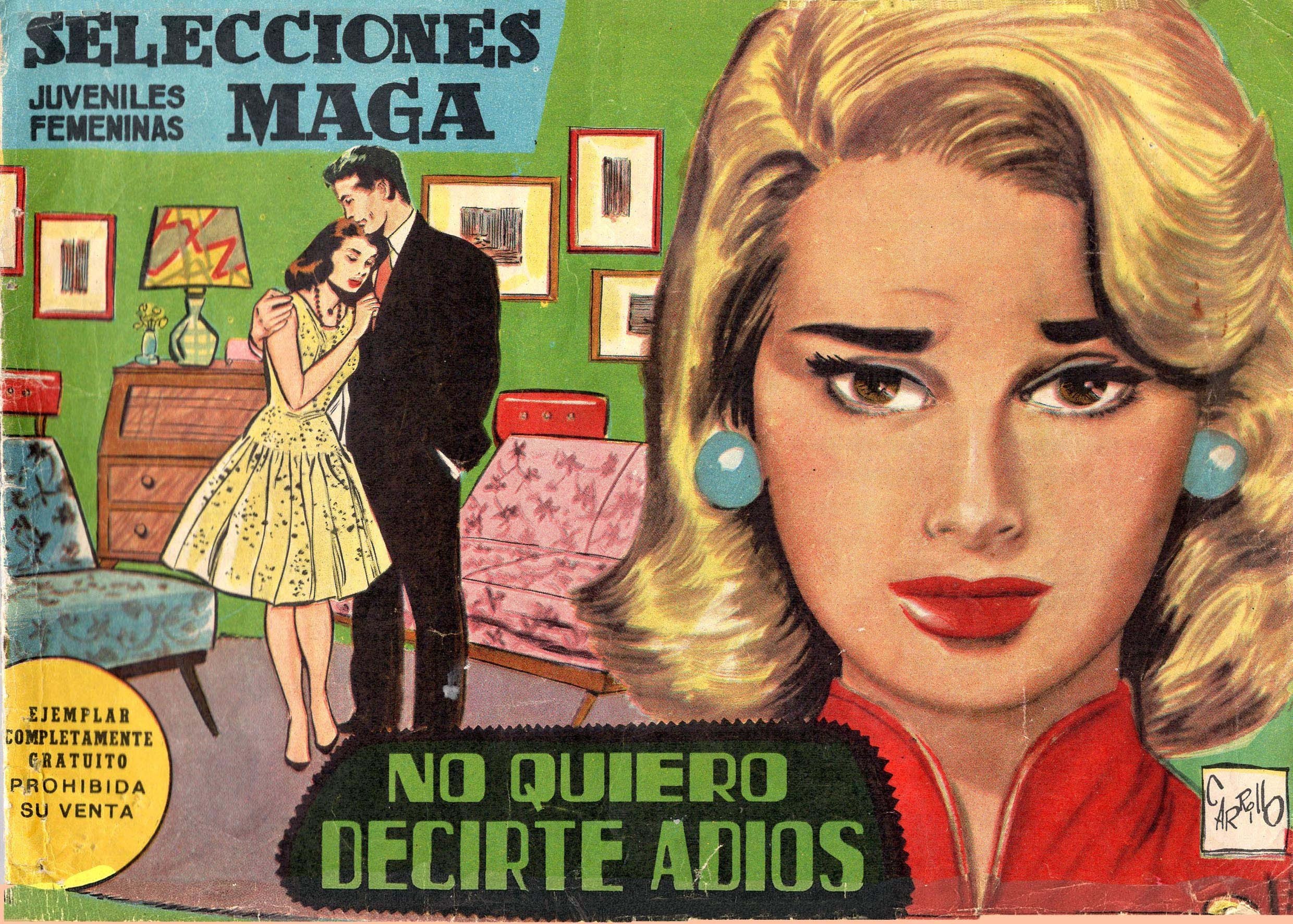 Portada ampliada de Selecciones Juveniles Femeninas (de E.D.Elatre y A.P.Carrillo)(Ed.Maga)(1960)