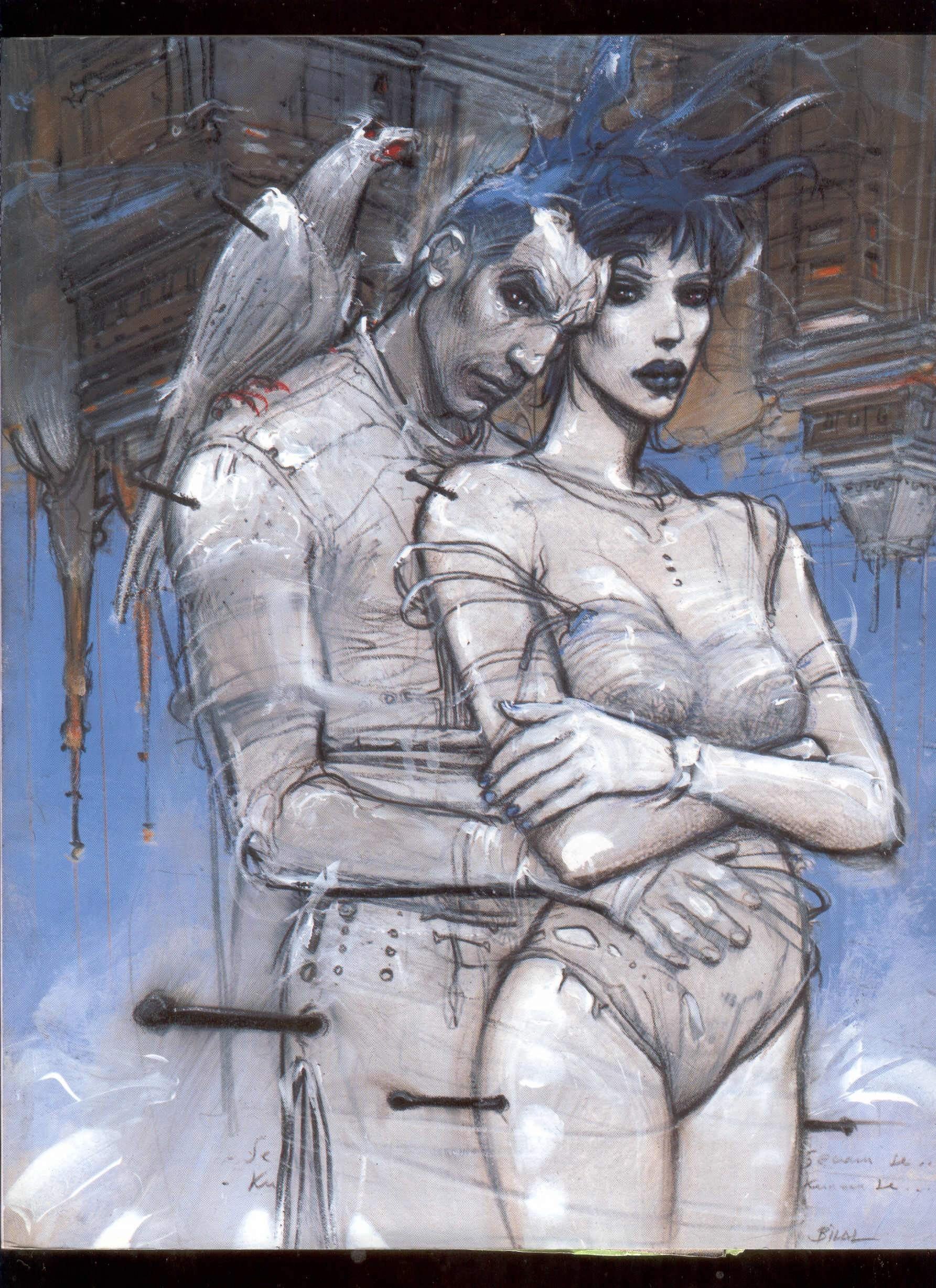 Portada ampliada de Enki Bilal visioni di fine millennio illustrations