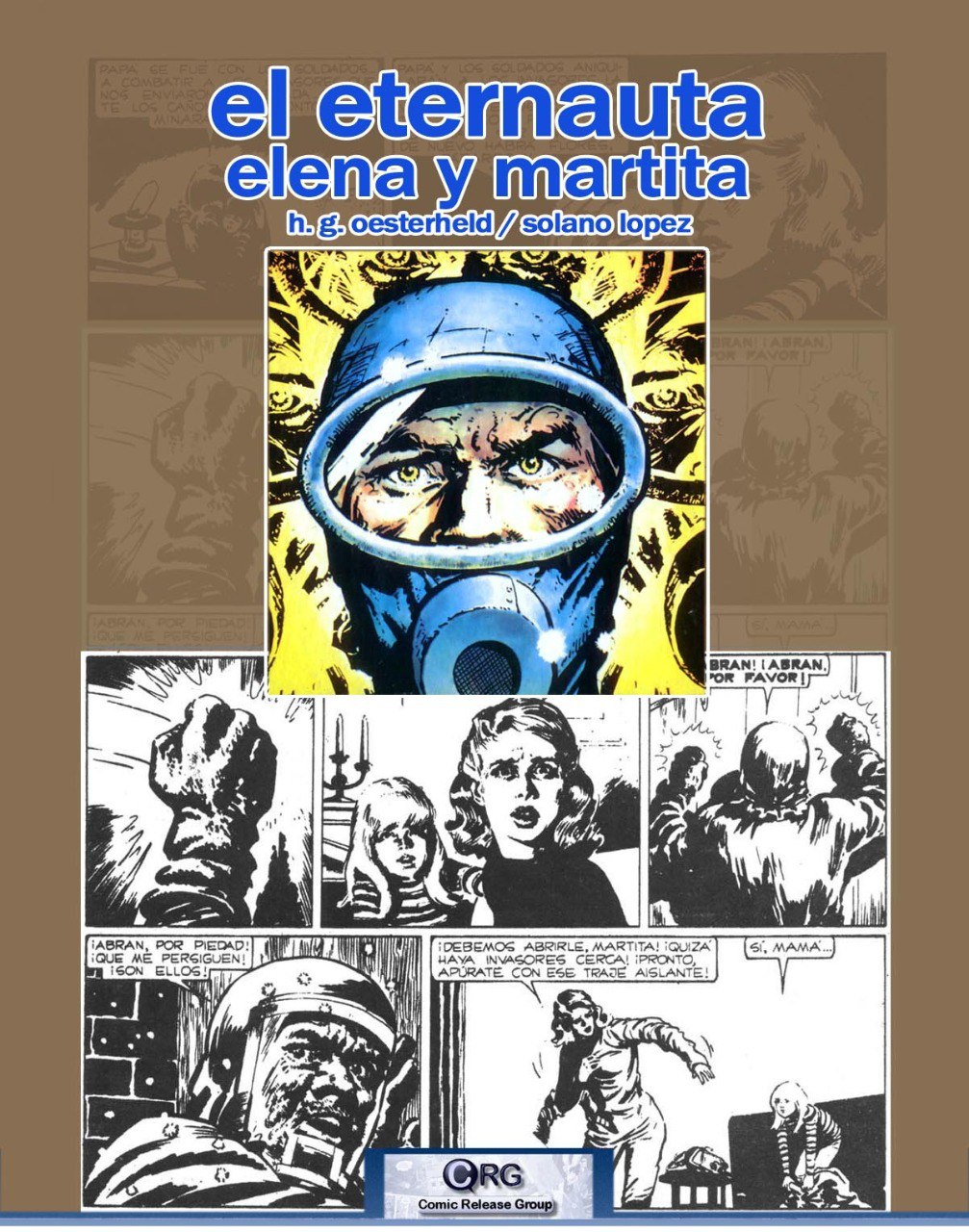Portada ampliada de el eternauta elena y martita