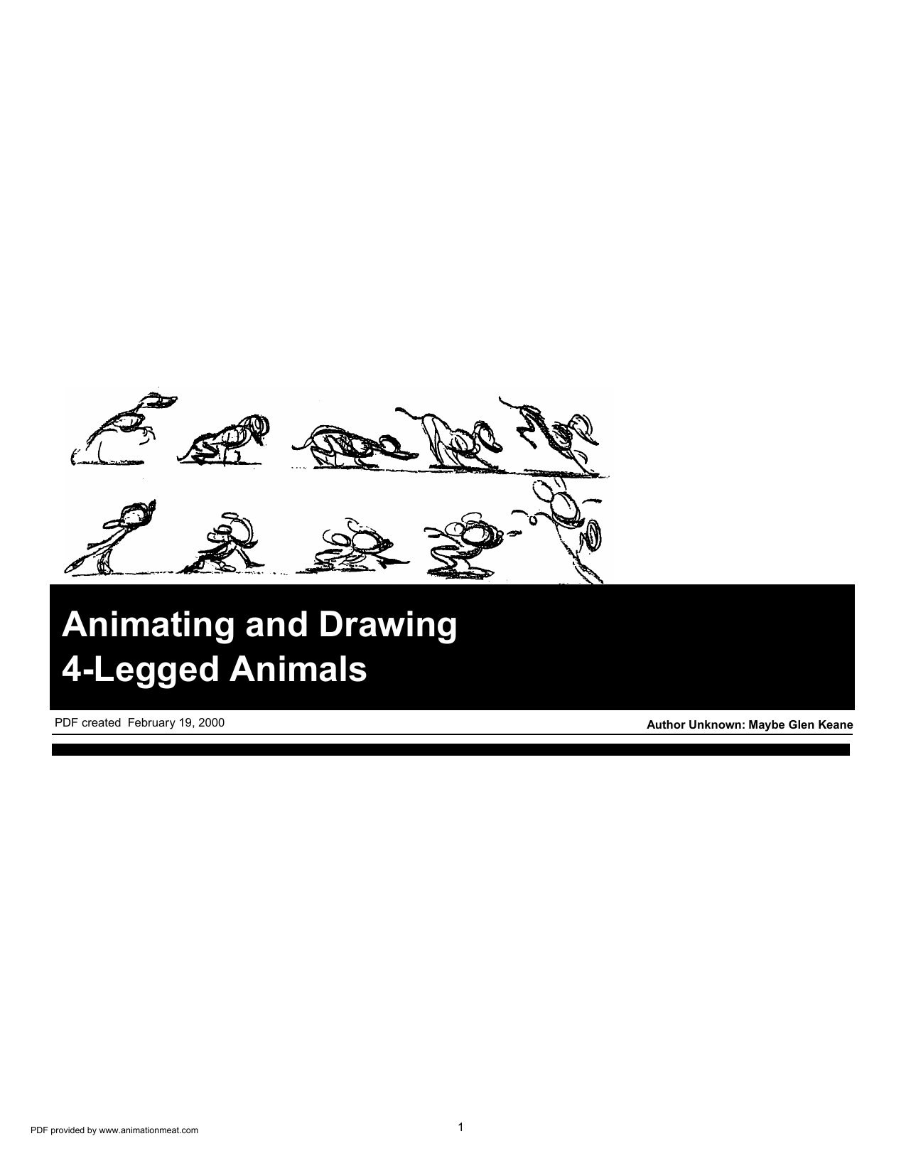 Portada ampliada de Animating and Drawing 4-Legged Animals