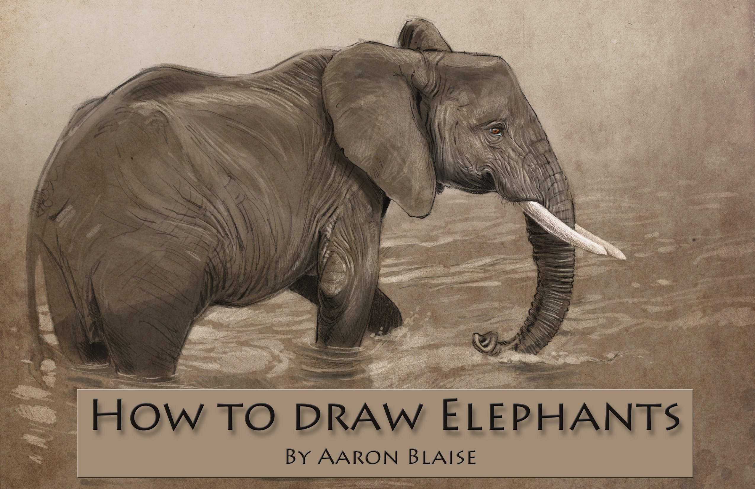 Portada ampliada de HOW TO DRAW ELEPHANTS