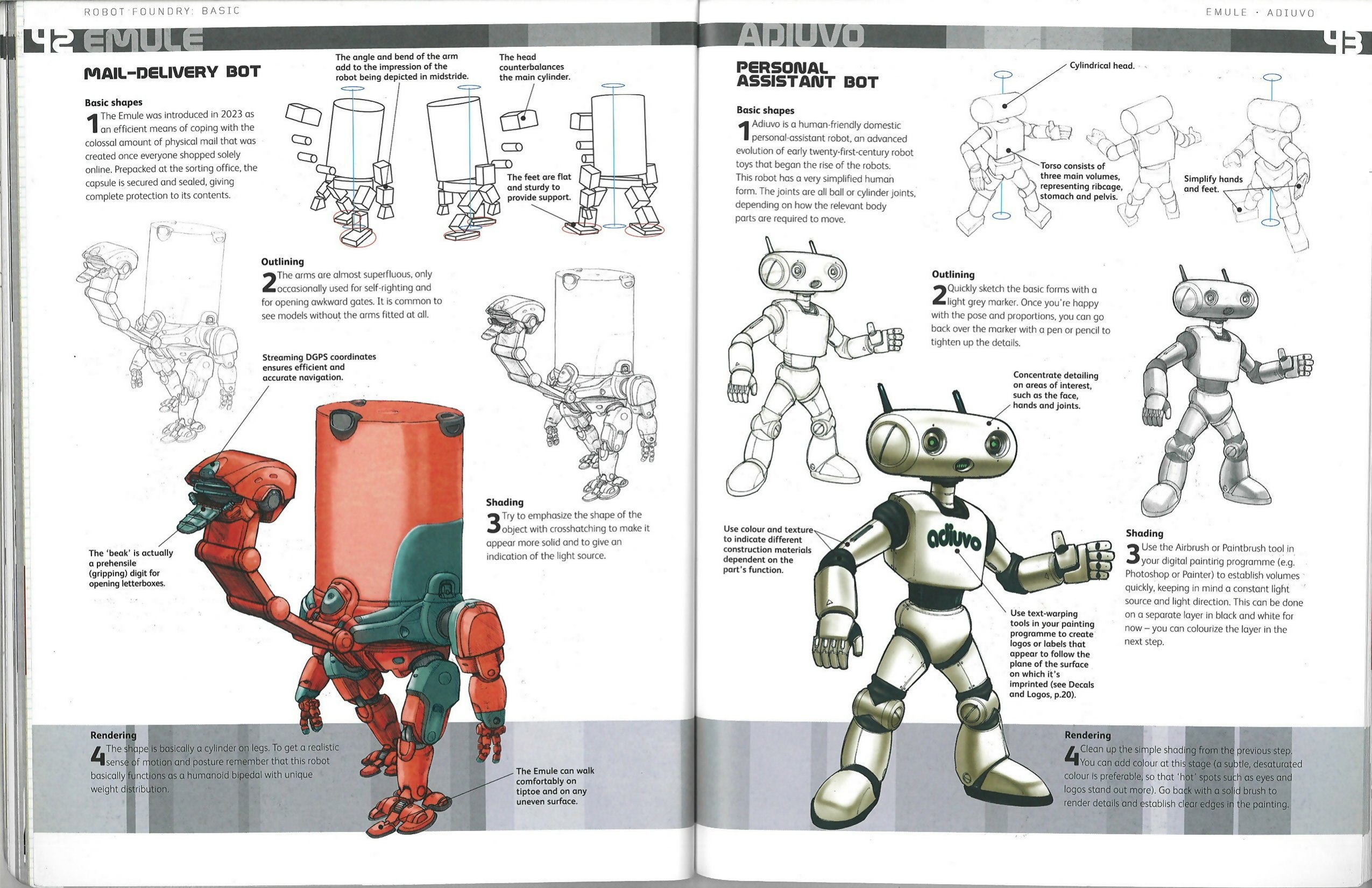 Portada ampliada de 50 Robots to draw & paint Part2