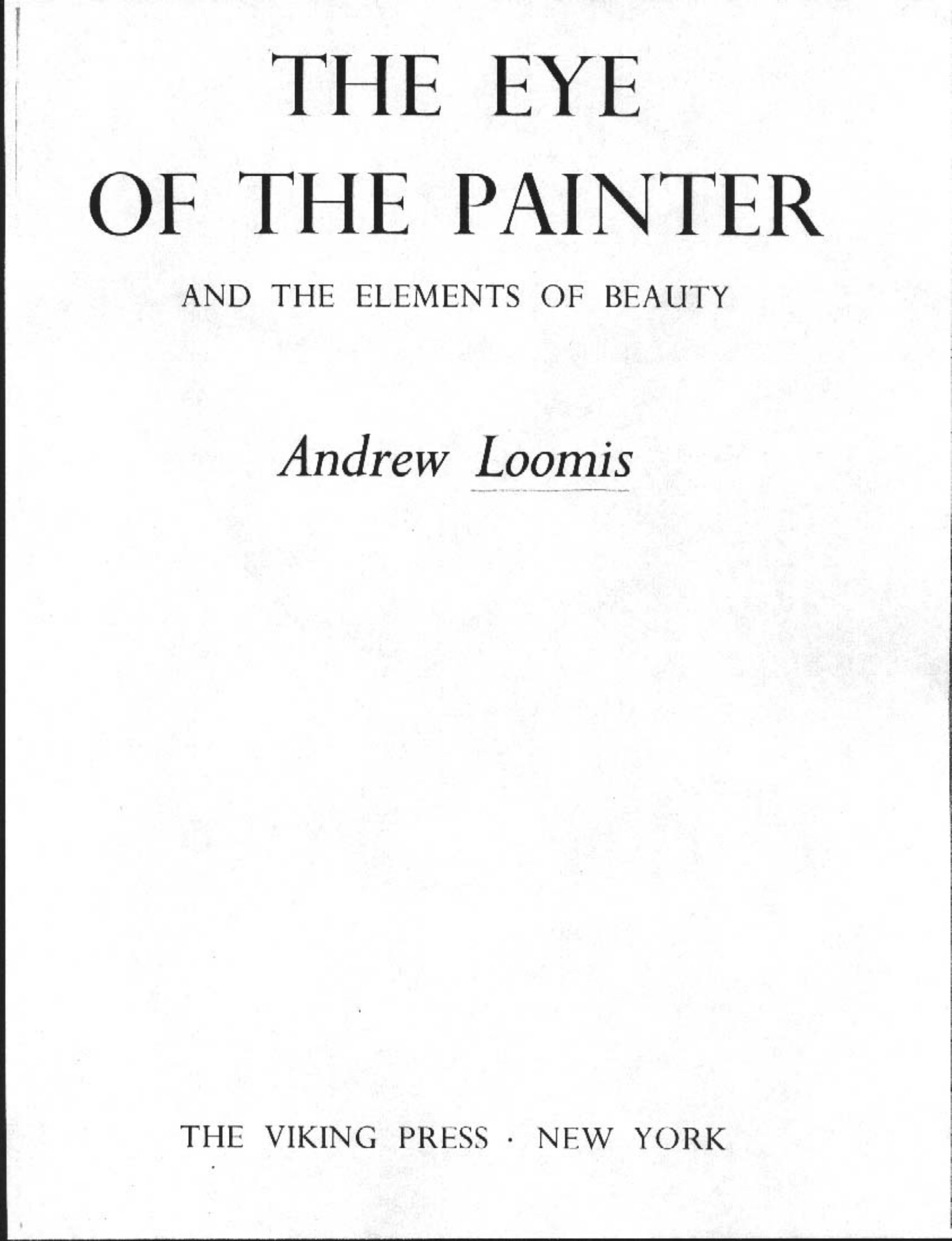 Portada ampliada de THE EYE OF THE PAINTER AND THE ELEMENTS OF BEAUTY