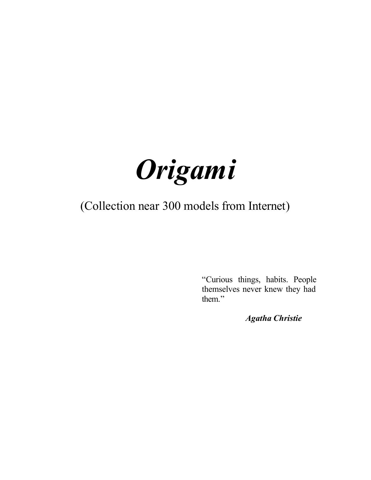 Portada ampliada de Origami