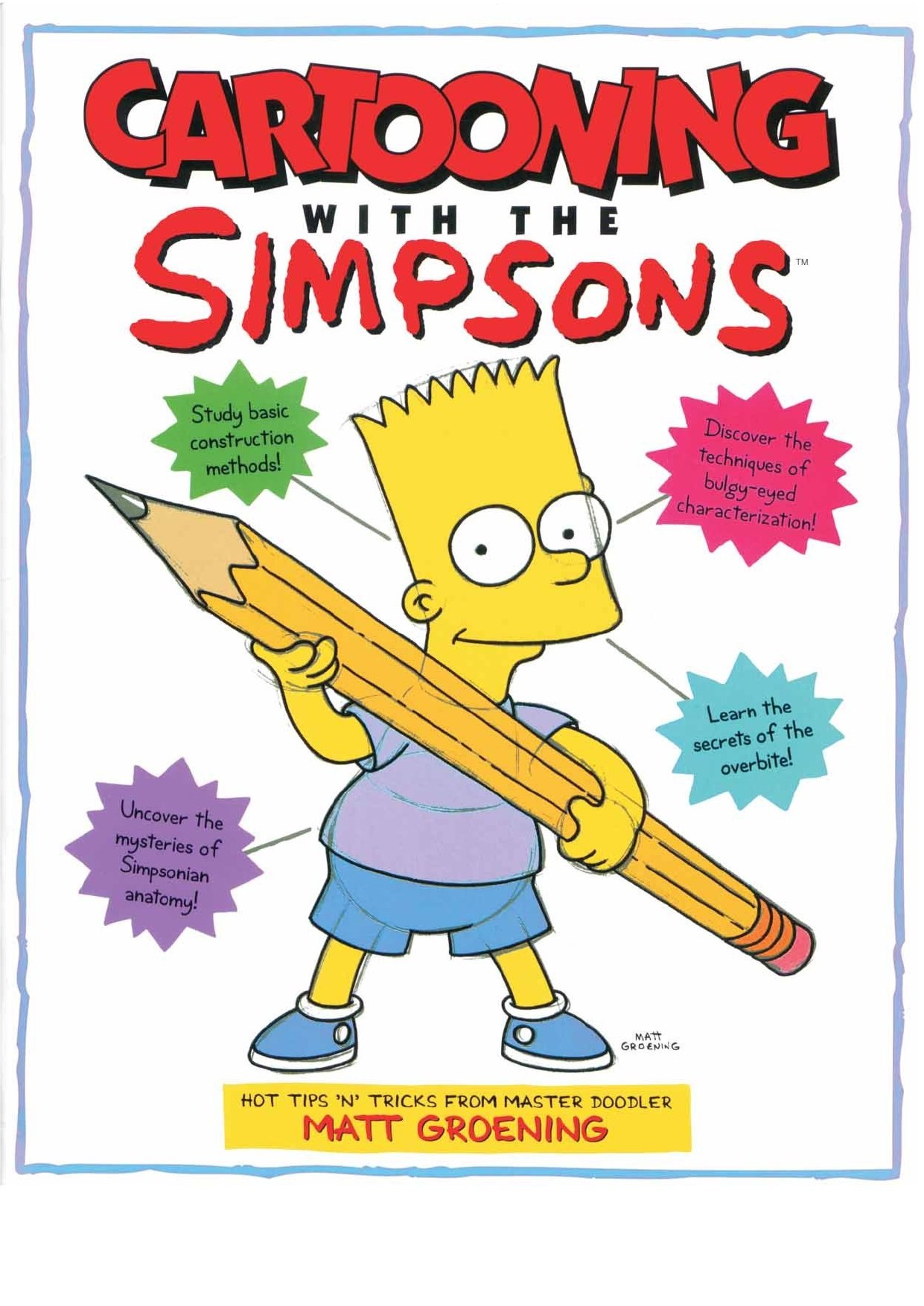 Portada ampliada de CARTOONING WITH THE SIMPSONS