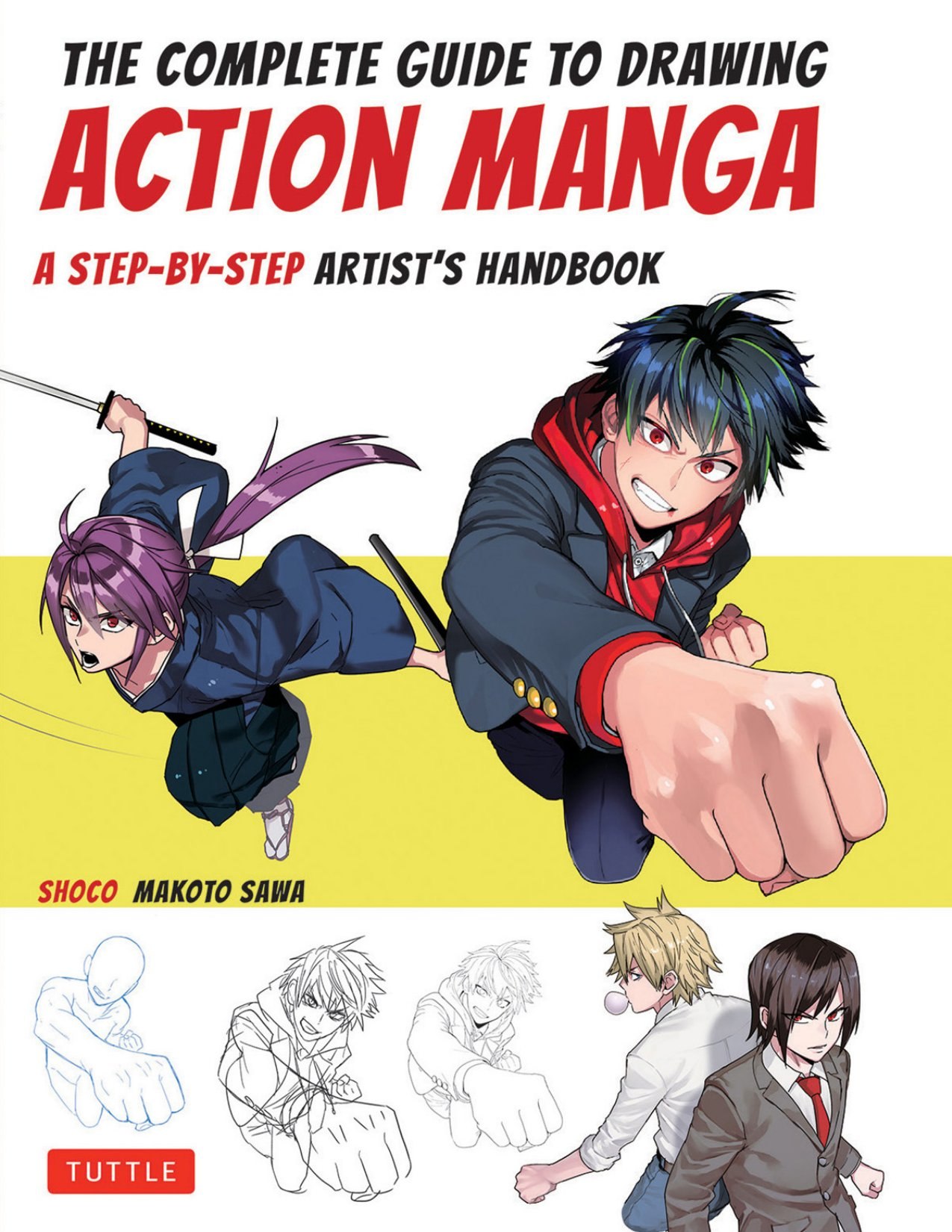 Portada ampliada de THE COMPLETE GUIDE TO DRAWING ACTION MANGA A STEP-BY-STEP ARTIST'S HANDBOOK