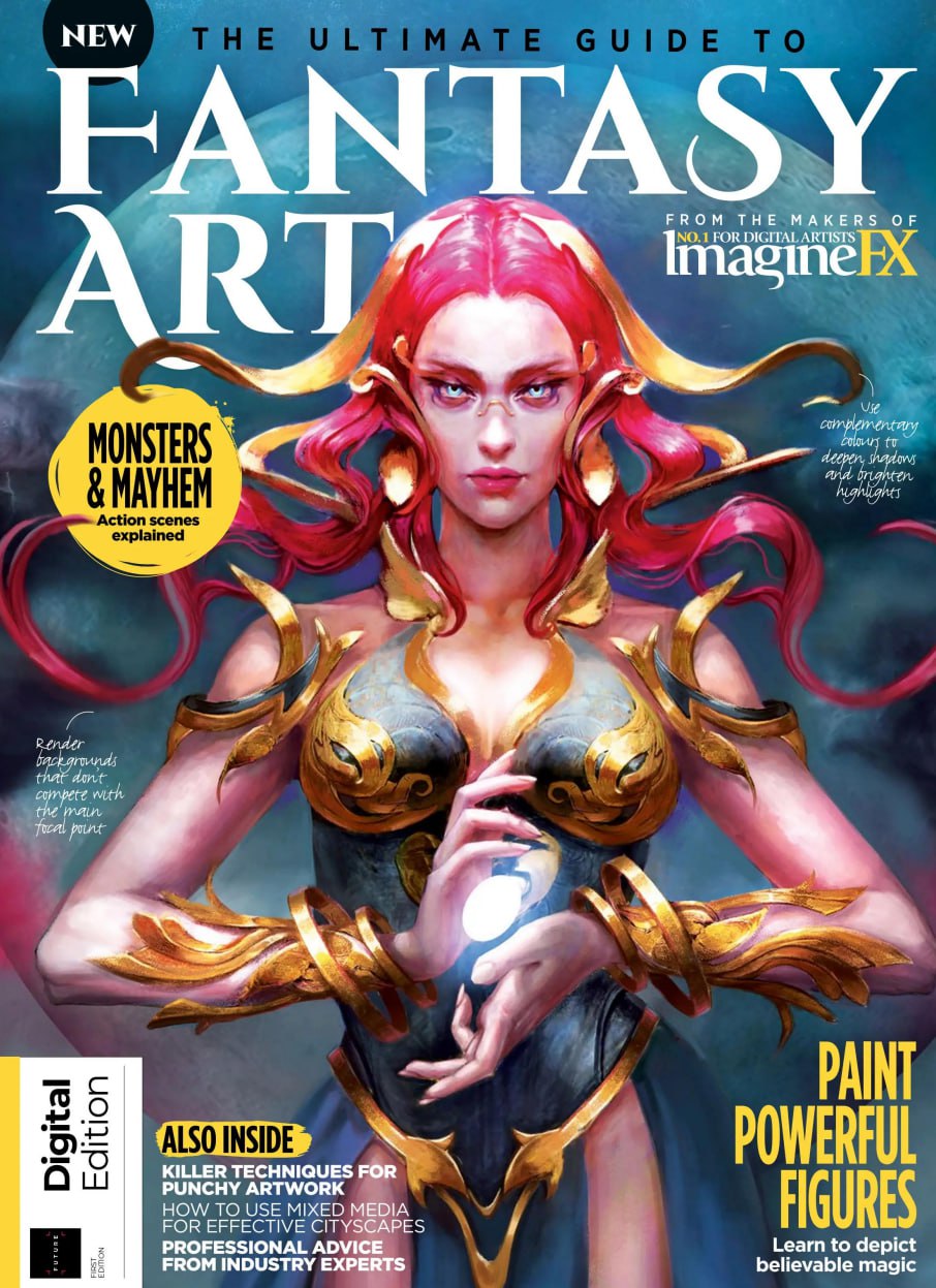 Portada ampliada de THE ULTIMATE GUIDE TO FANTASY ART