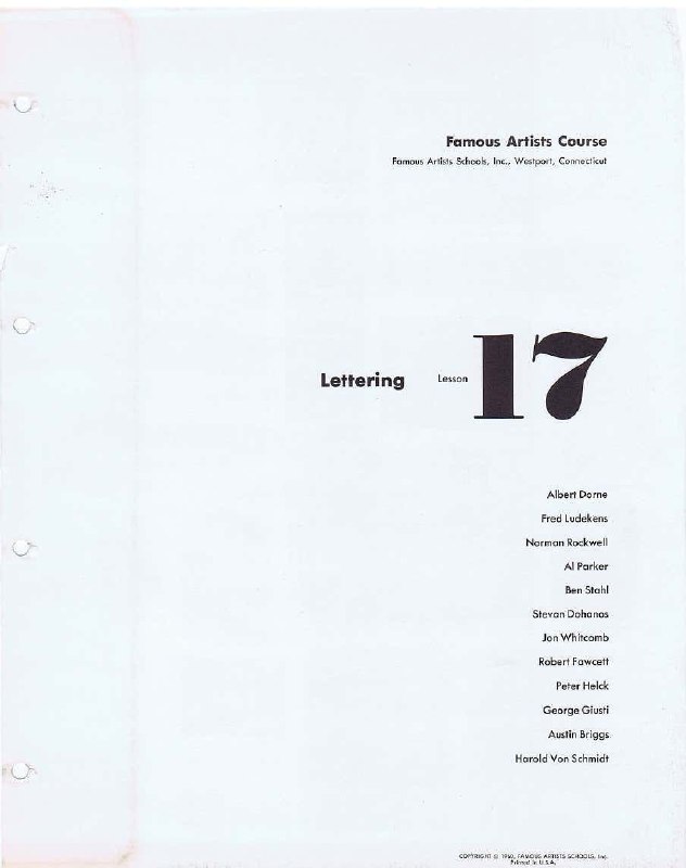 Portada ampliada de Famous Artists Course
