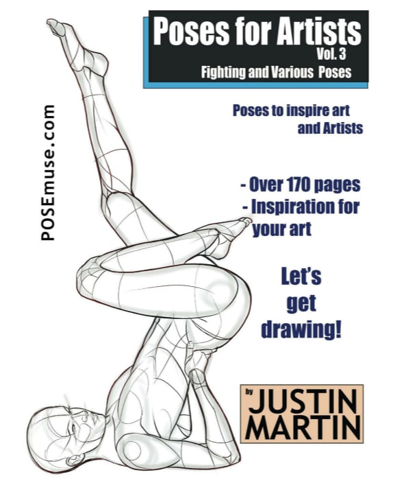Portada ampliada de Poses for Artists Vol.3 Fighting and Various Poses
