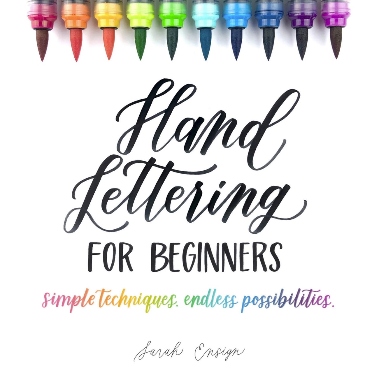 Portada ampliada de Hand Lettering FOR BEGINNERS simple techniques. endless possibilities.