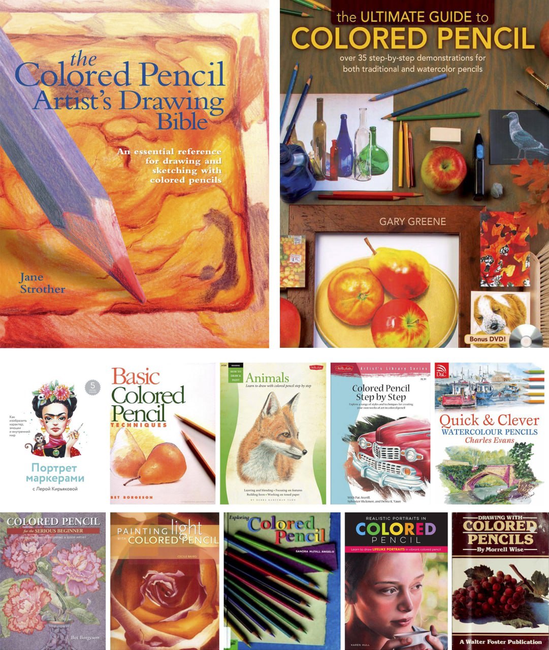 Portada ampliada de the Colored Pencil Artist's Drawing Bible