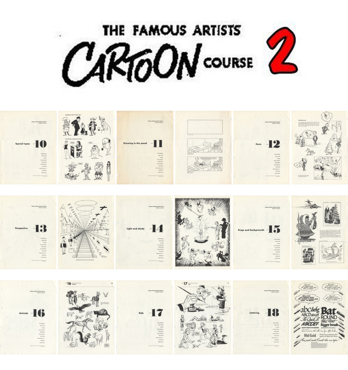 Portada ampliada de THE FAMOUS ARTISTS CARTOON COURSE