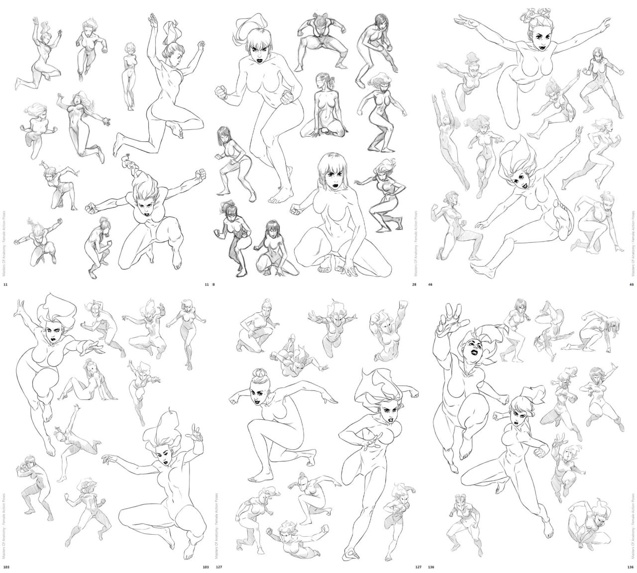 Portada ampliada de «Masters of Anatomy. Female Action Poses»