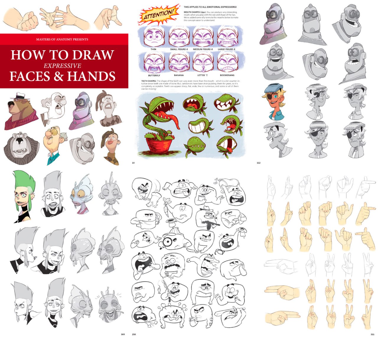 Portada ampliada de HOW TO DRAW EXPRESSIVE FACES & HANDS