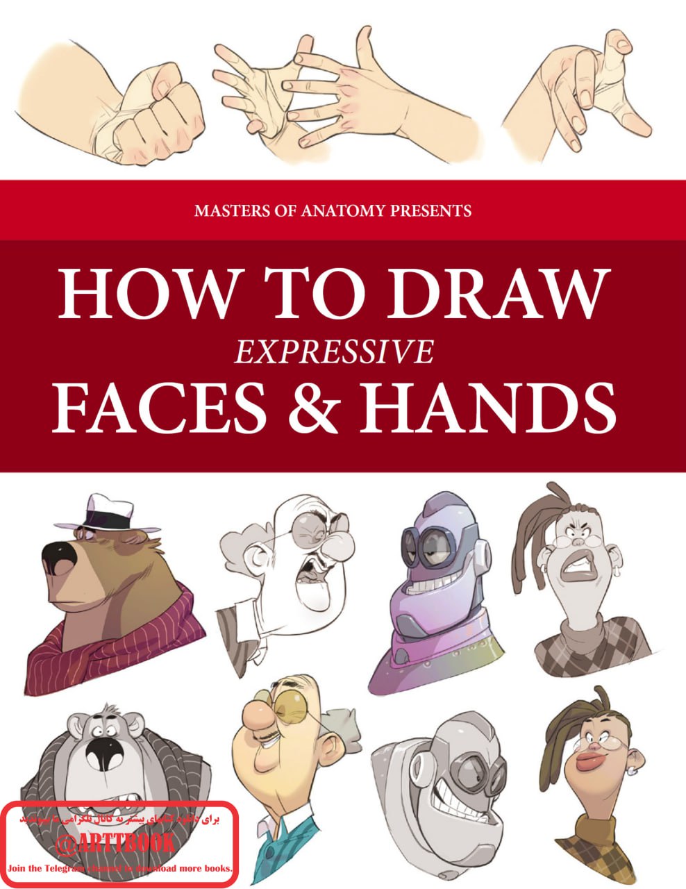 Portada ampliada de HOW TO DRAW EXPRESSIVE FACES & HANDS