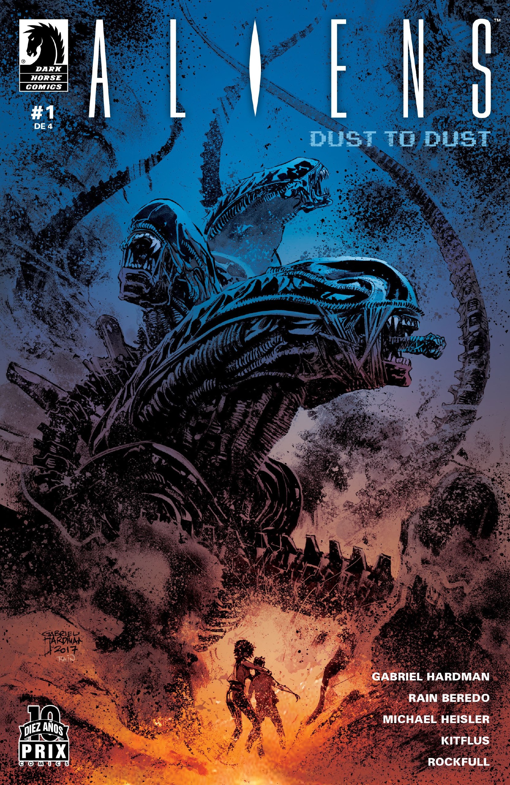 Portada ampliada de ALIENS DUST TO DUST