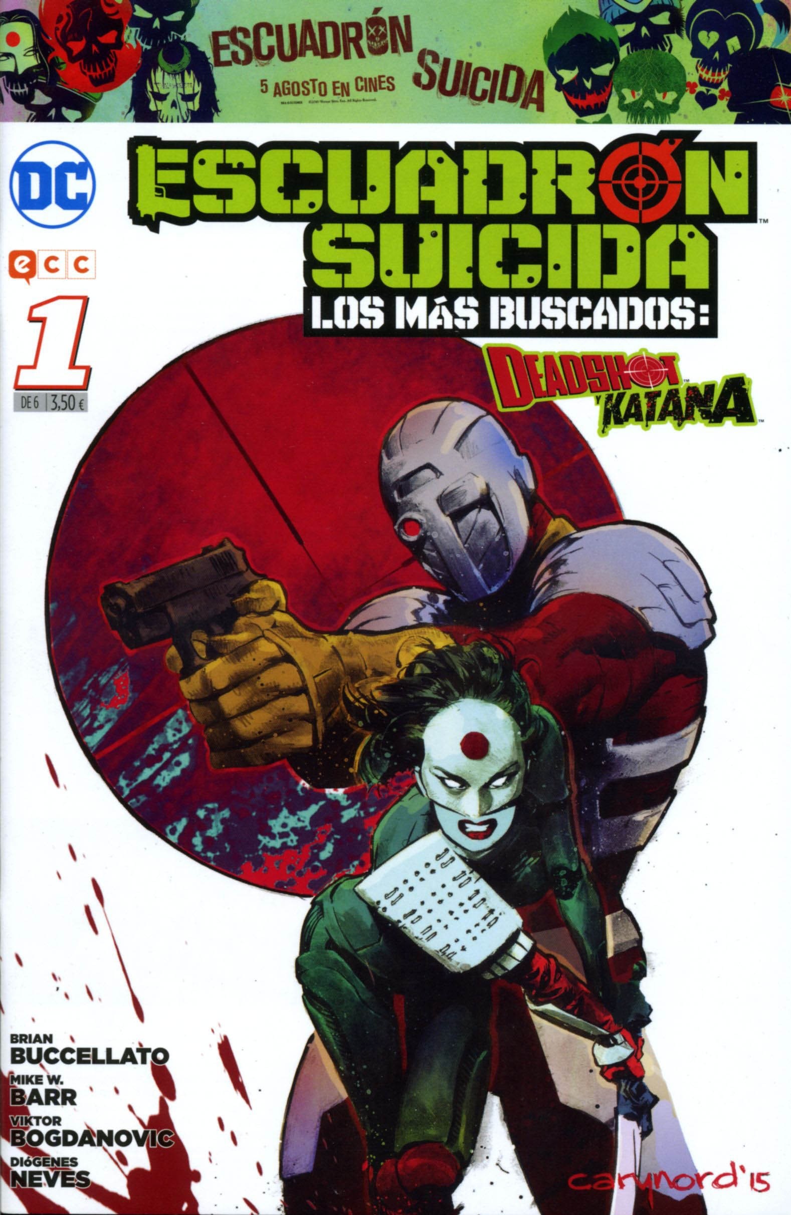 Portada ampliada de ESCUADRÓN SUICIDA LOS MAS BUSCADO: DEADSHOT & KATANA
