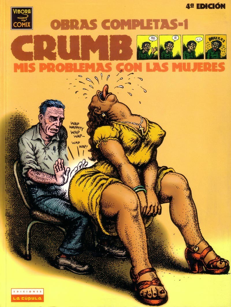 Portada ampliada de Obras completas-1 Crumb Mis problemas con las mujeres