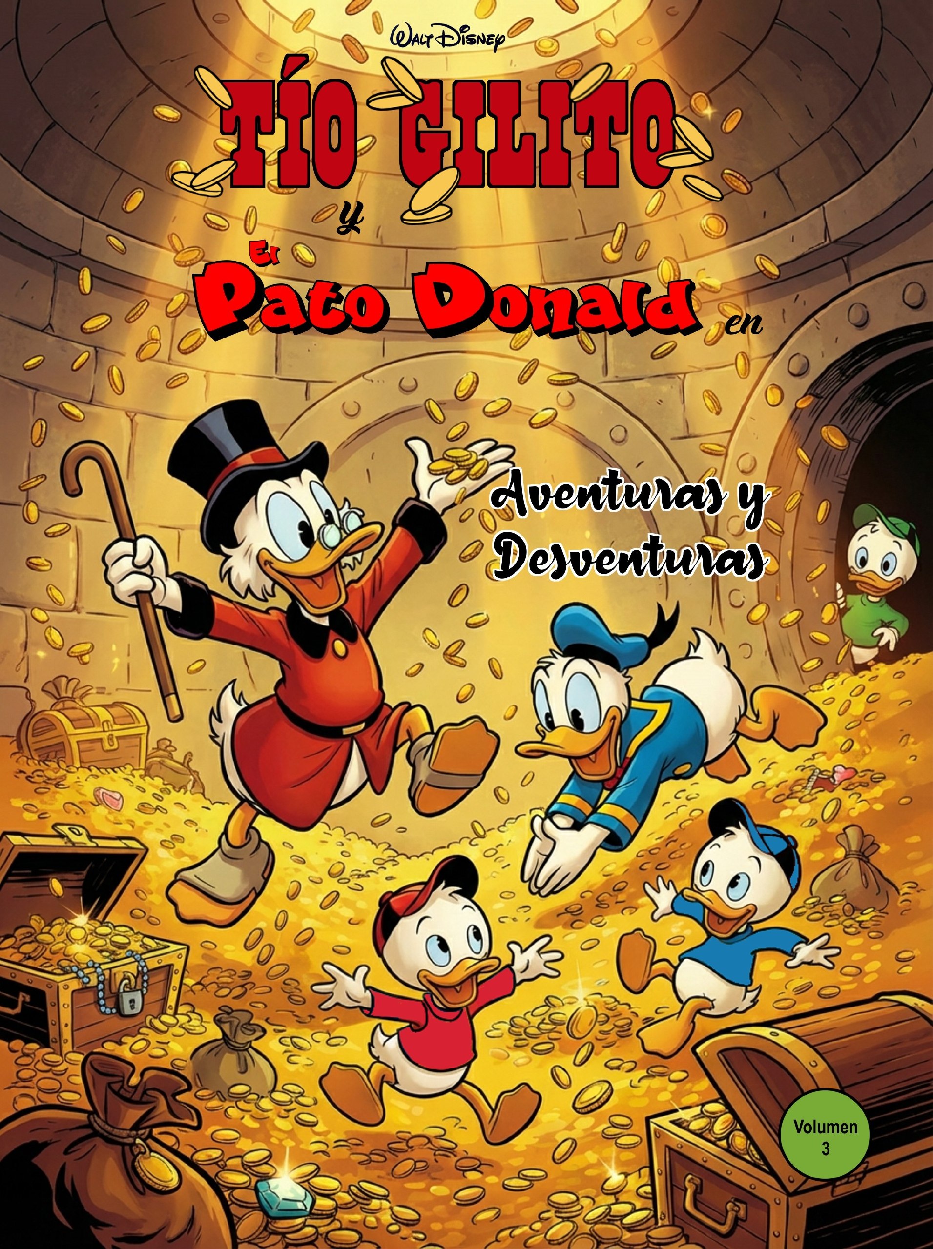 Portada ampliada de Tío Gilito y Pato Donald en Aventuras y Desventuras