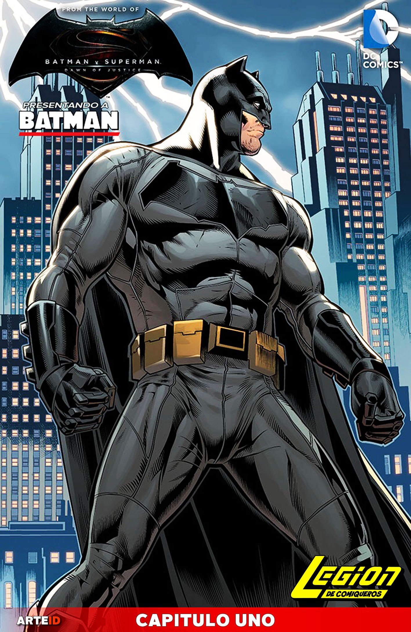 Portada ampliada de Batman vs Superman - El amanecer de la justicia - Precuela (de C.Gage y J.Bennett)(Ed.DC Comics)(2016)