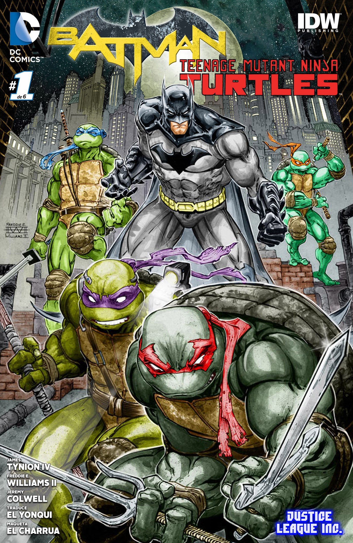 Portada ampliada de BATMAN TEENAGE MUTANT NINJA TURTLES