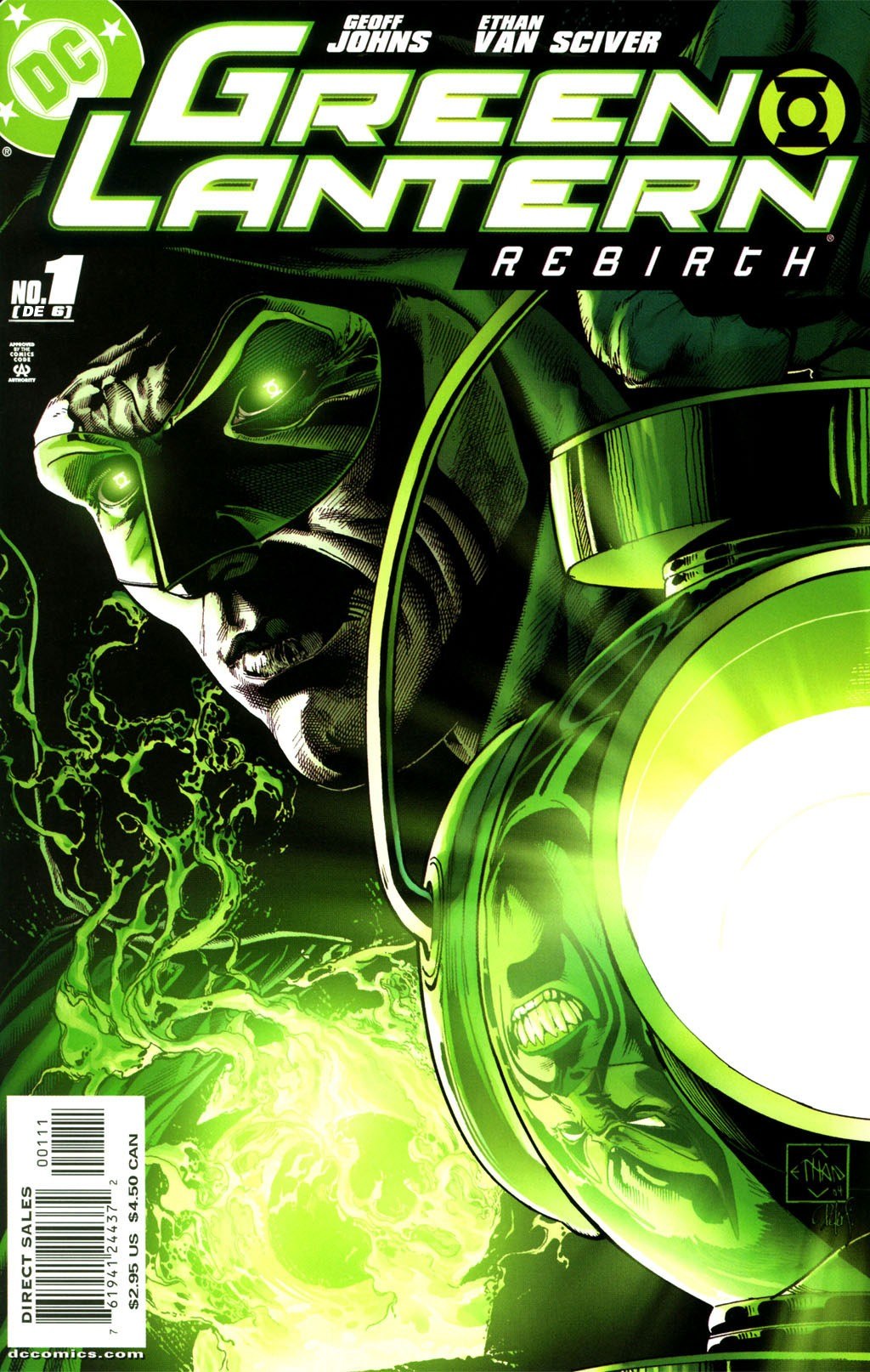Portada ampliada de GREEN LANTERN REBIRTH