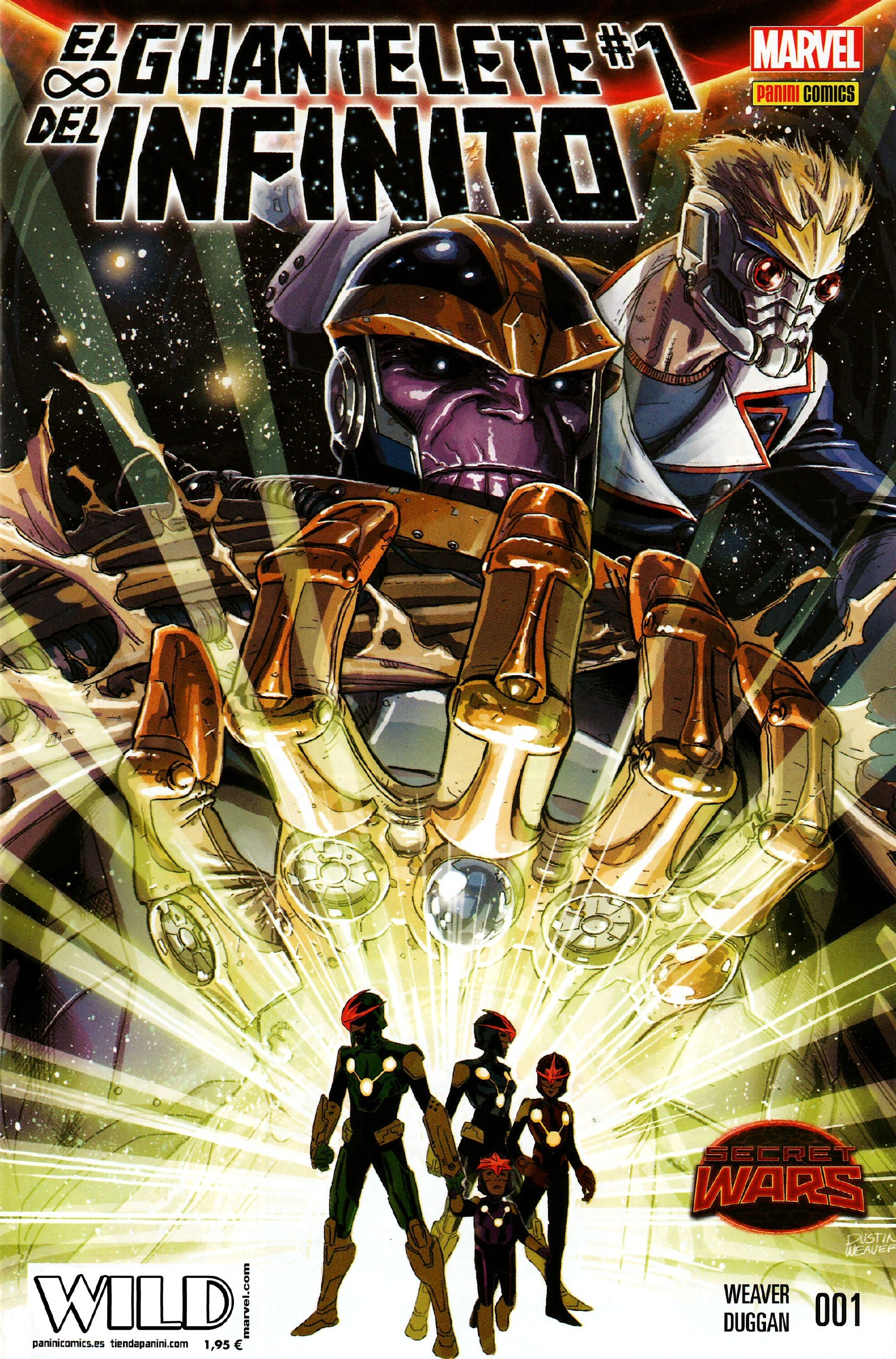 Portada ampliada de EL GUANTELETE #1 DEL INFINITO