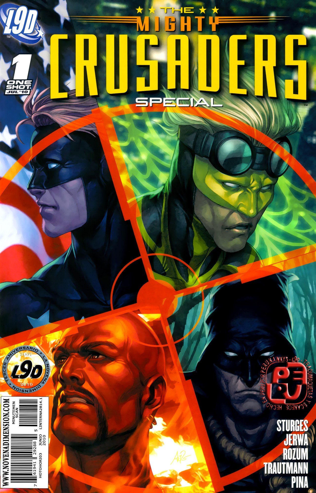Portada ampliada de THE MIGHTY CRUSADERS SPECIAL