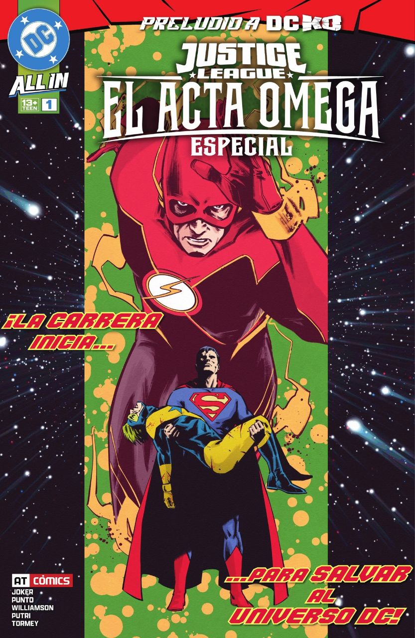 Portada ampliada de JUSTICE LEAGUE: EL ACTA OMEGA ESPECIAL
