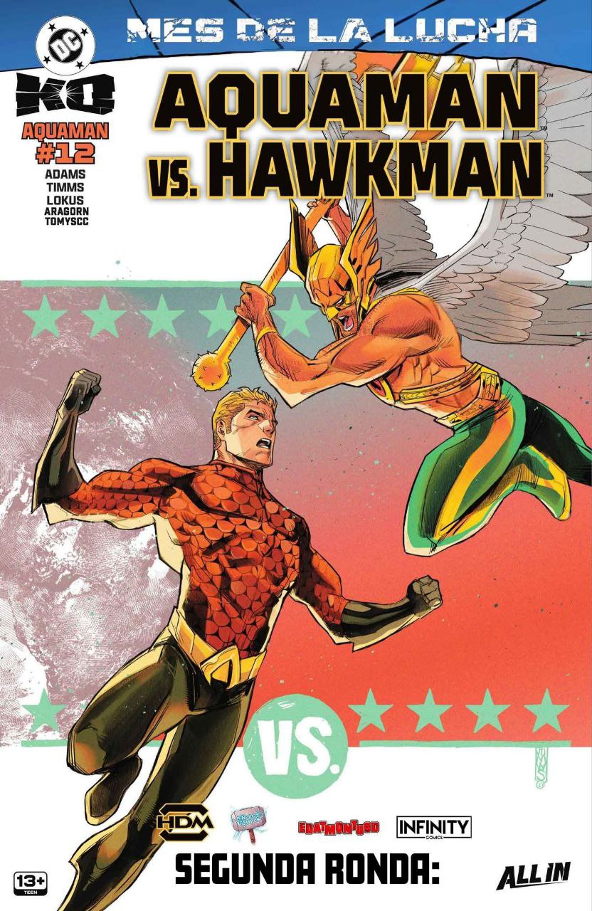 Portada ampliada de AQUAMAN VS. HAWKMAN