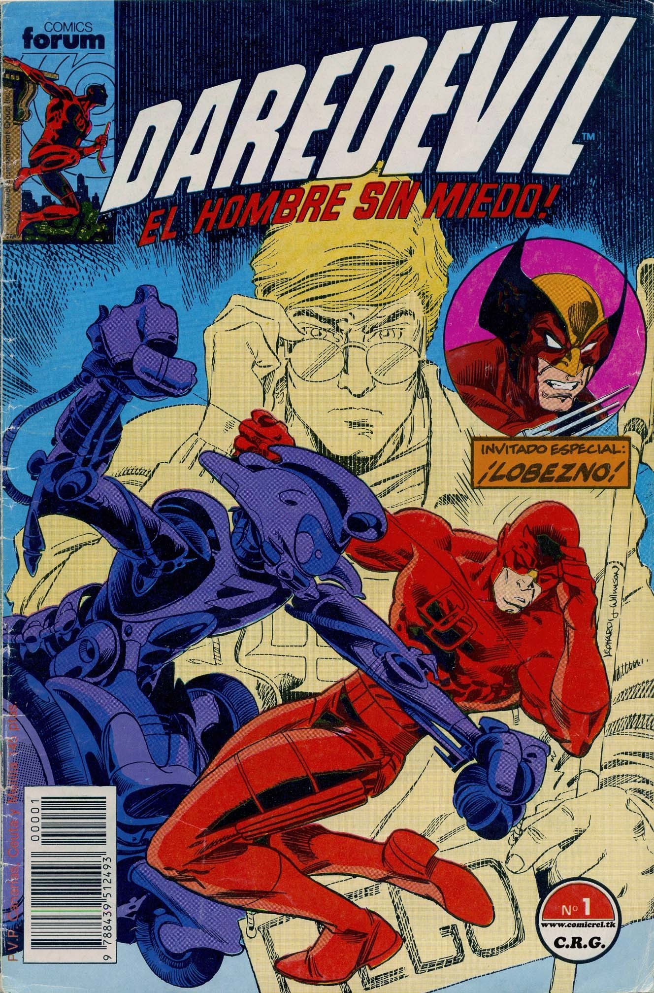 Portada ampliada de DAREDEVIL EL HOMBRE SIN MIEDO