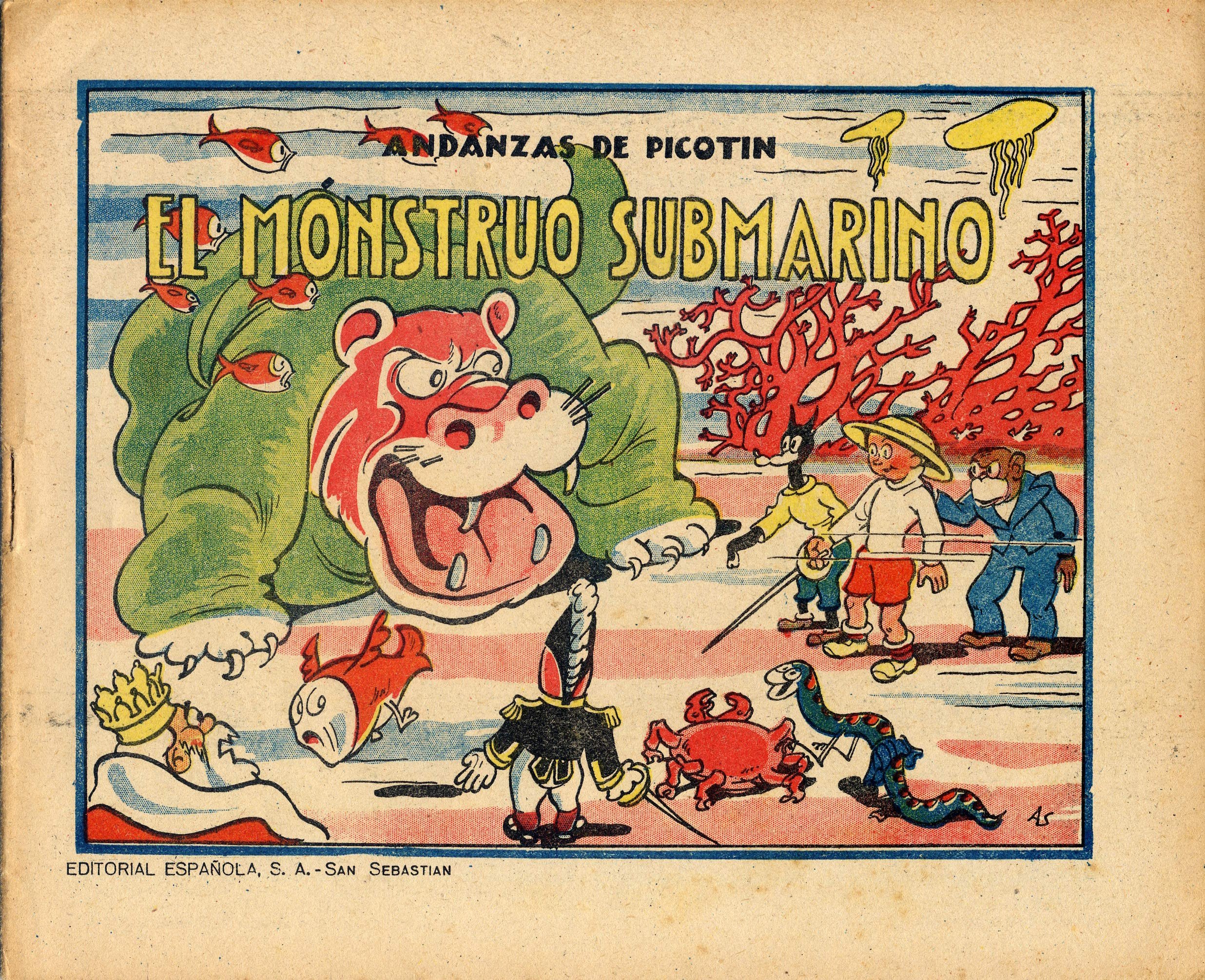 Portada ampliada de El Monstruo Submarino