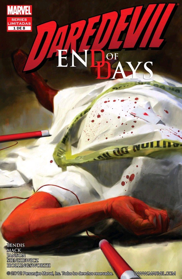 Portada ampliada de DAREDEVIL END OF DAYS