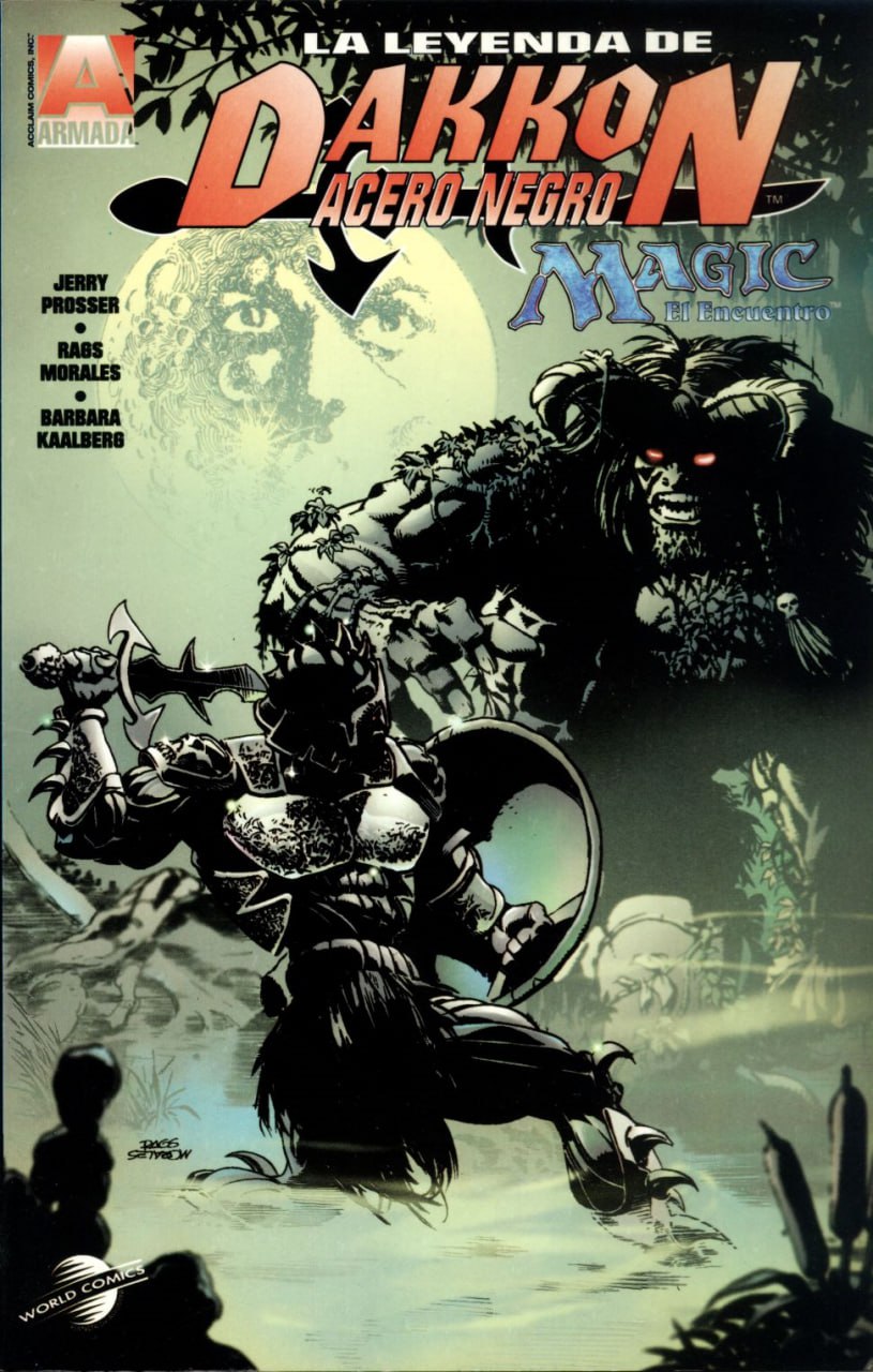 Portada ampliada de La Leyenda de Dakkon Acero Negro