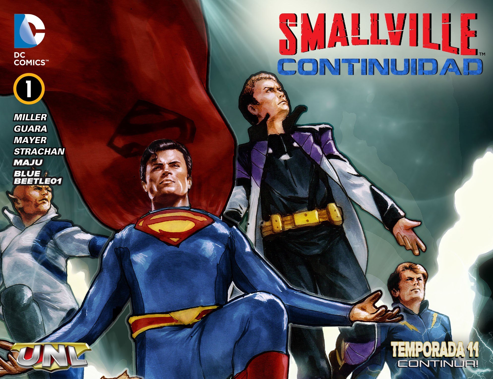 Portada ampliada de Smallville - Temporada 11 - Continuity (de B.Q.Miller)(Ed.DC)(2014)
