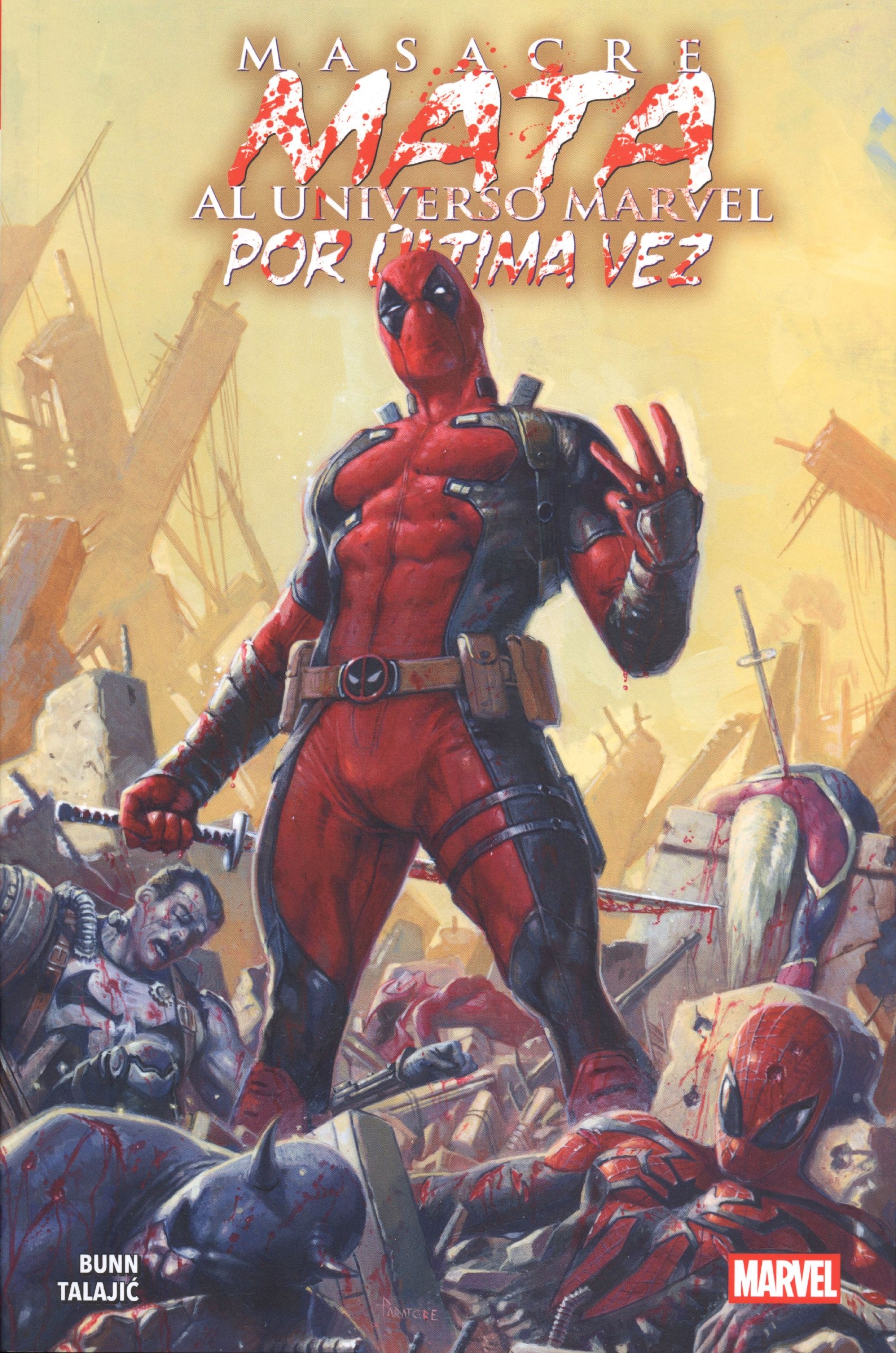 Portada ampliada de MASACRE AL UNIVERSO MARVEL POR ÚltIMA VEZ