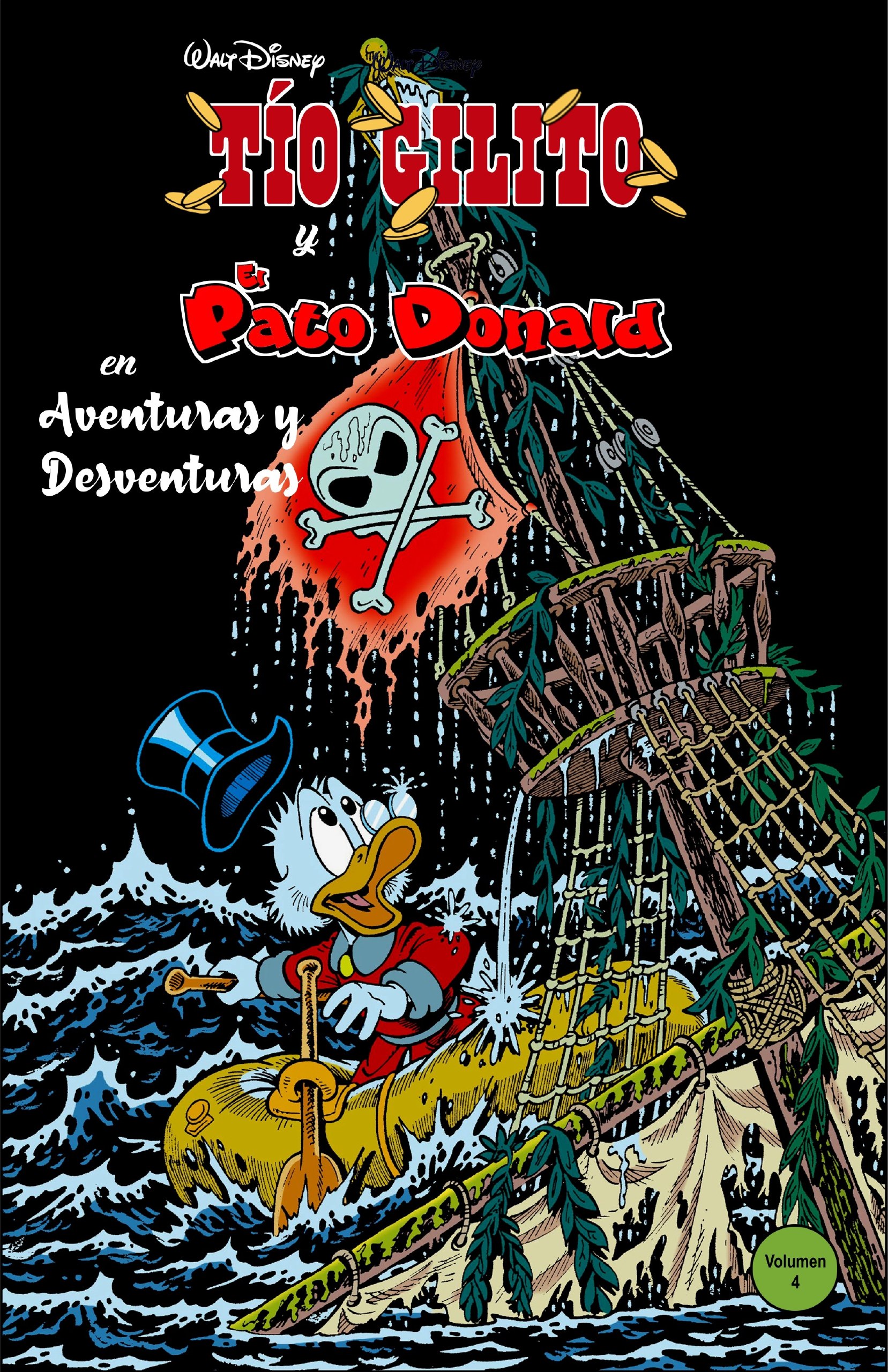Portada ampliada de Tío Gilito y Pato Donald en Aventuras y Desventuras