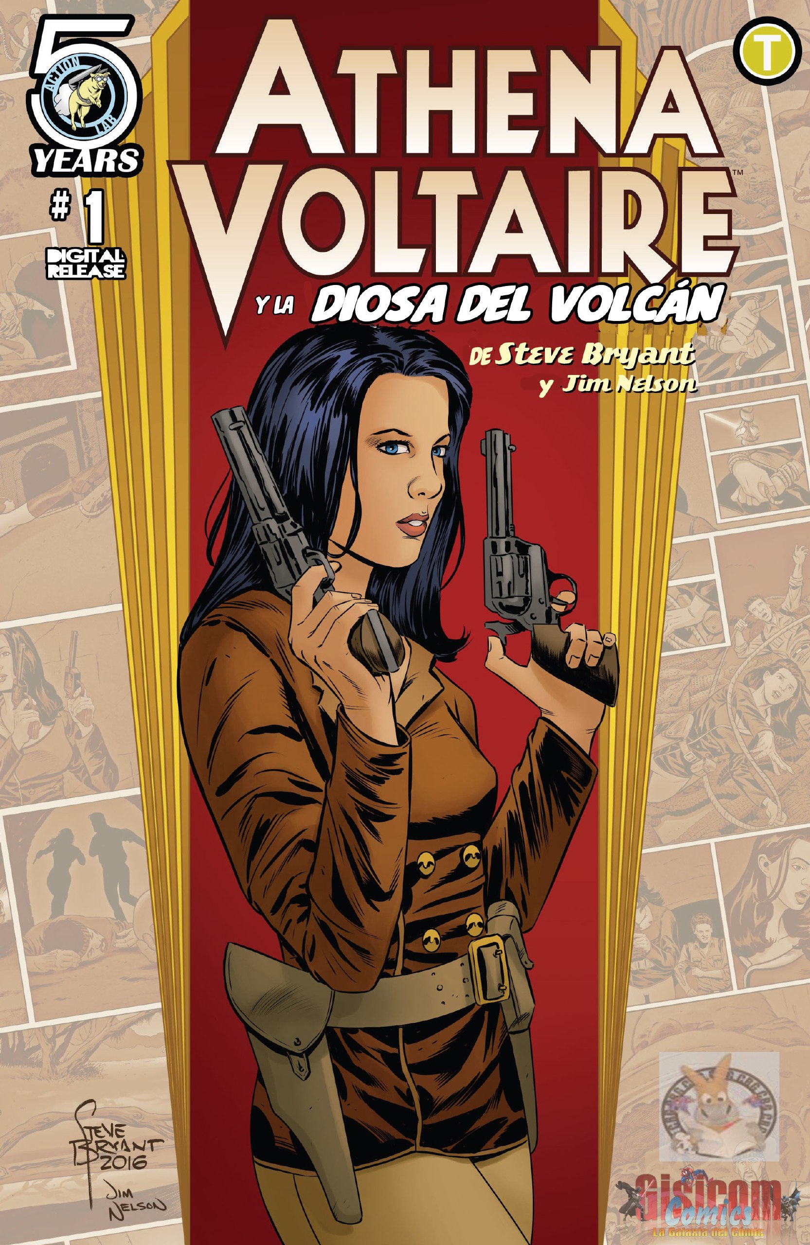 Portada ampliada de ATHENA VOLTAIRE Y LA DIOSA DEL VOLCAN