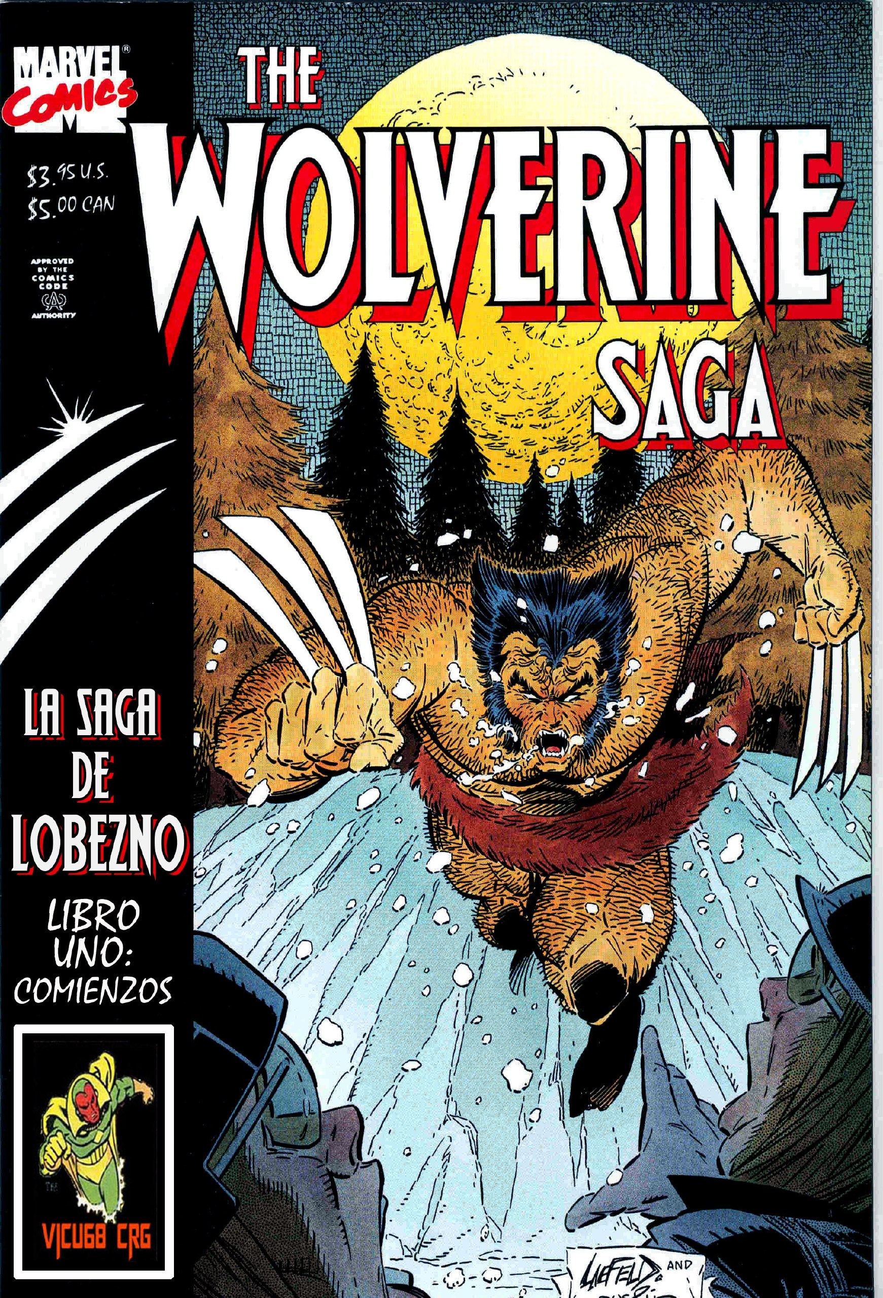 Portada ampliada de THE WOLVERINE SAGA