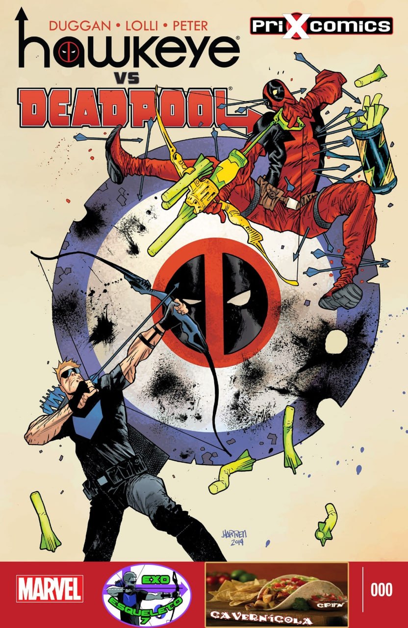 Portada ampliada de hawkeye vs DEADPOOL