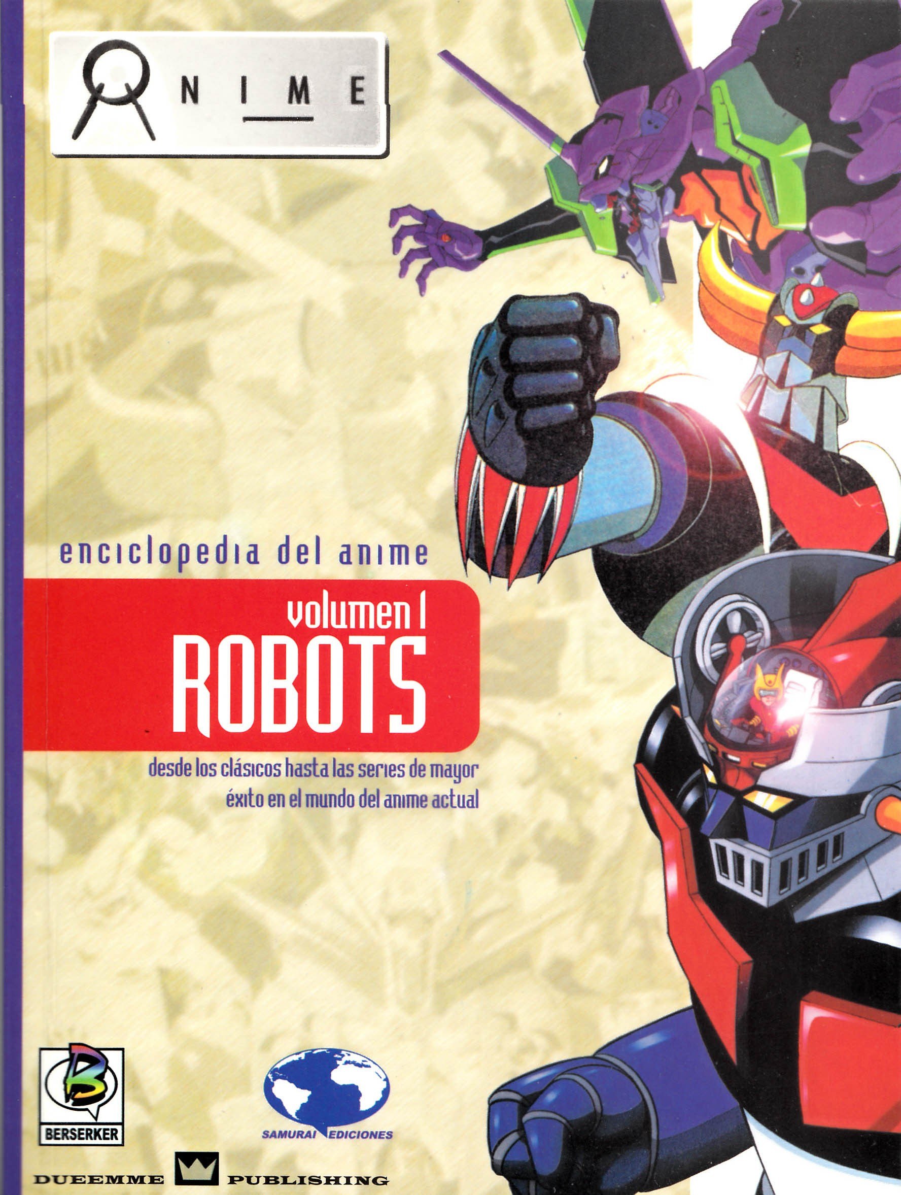 Portada ampliada de enciclopedia del anime volumen I ROBOTS