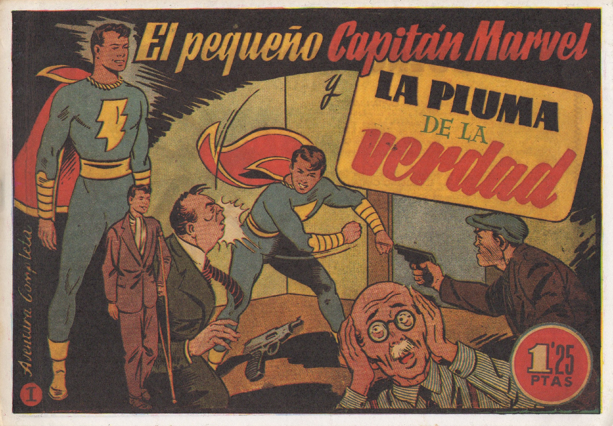 Portada ampliada de El pequeño Capitan Marvel