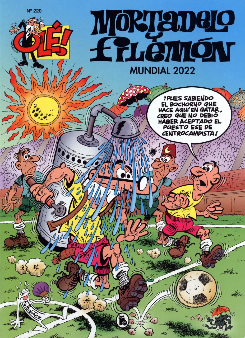 Portada ampliada de Mortadelo y Filemón Mundial 2022