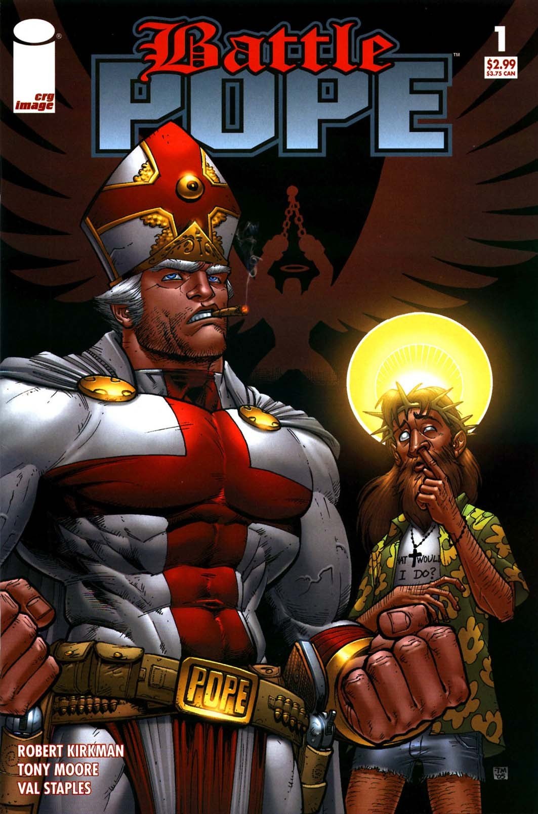 Portada ampliada de Battle Pope